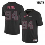 NCAA Youth Alabama Crimson Tide #94 Da'Ron Payne Stitched College Nike Authentic Black Football Jersey DP17J34EQ
